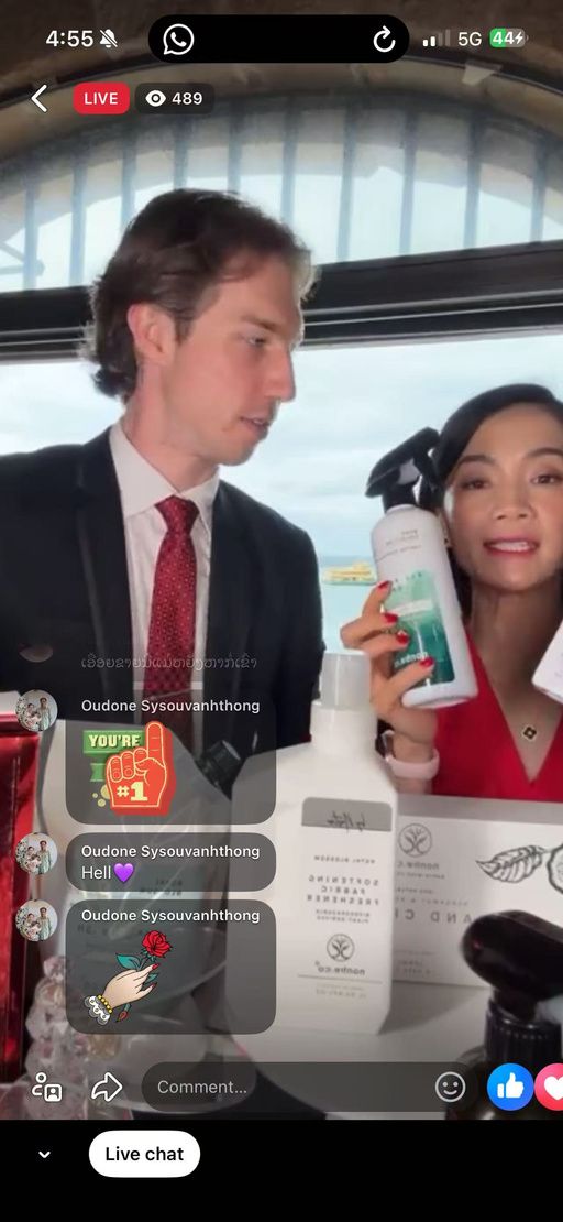 Creators demonstrating a product live